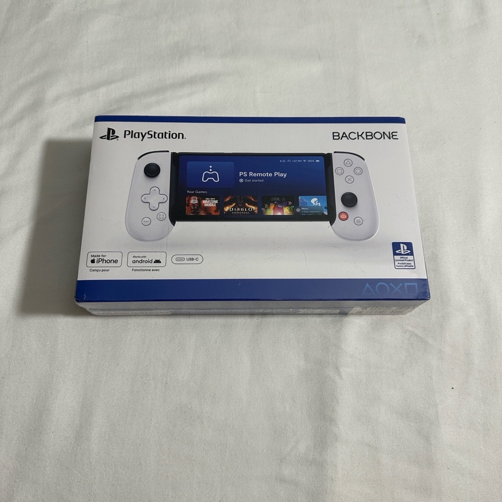 Sony PlayStation Backbone Handheld Console - White and Blue